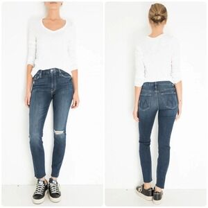 Mother High Waisted Looker Ankle Fray Jeans in Close To the Edge Size‎ 27